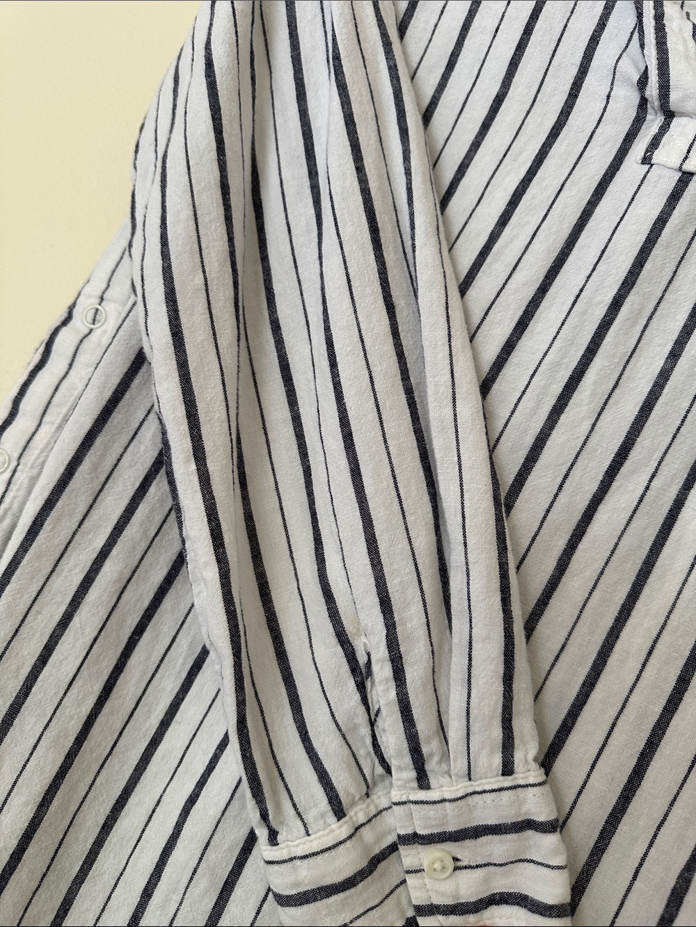 Ingrid & Isabel Maternity White Shirt with Black Stripes - Picture 4 of 5